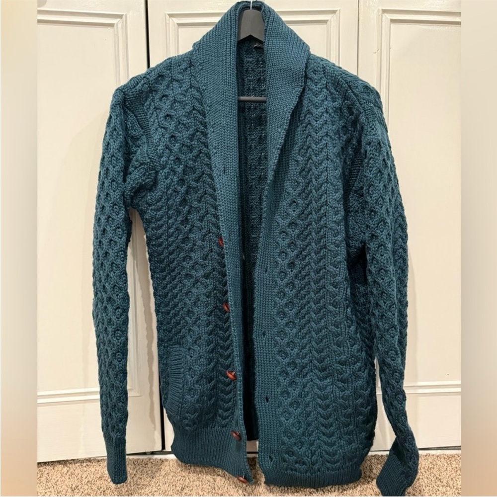 Teal Cardigan Sweater